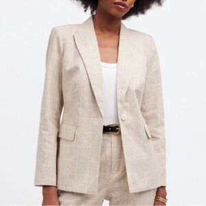 Madewell The Slim Blazer in Plaid